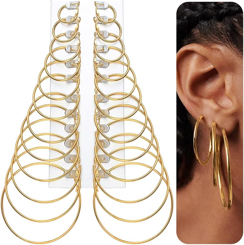 18 Pairs Assorted Gold Finish - Image 9