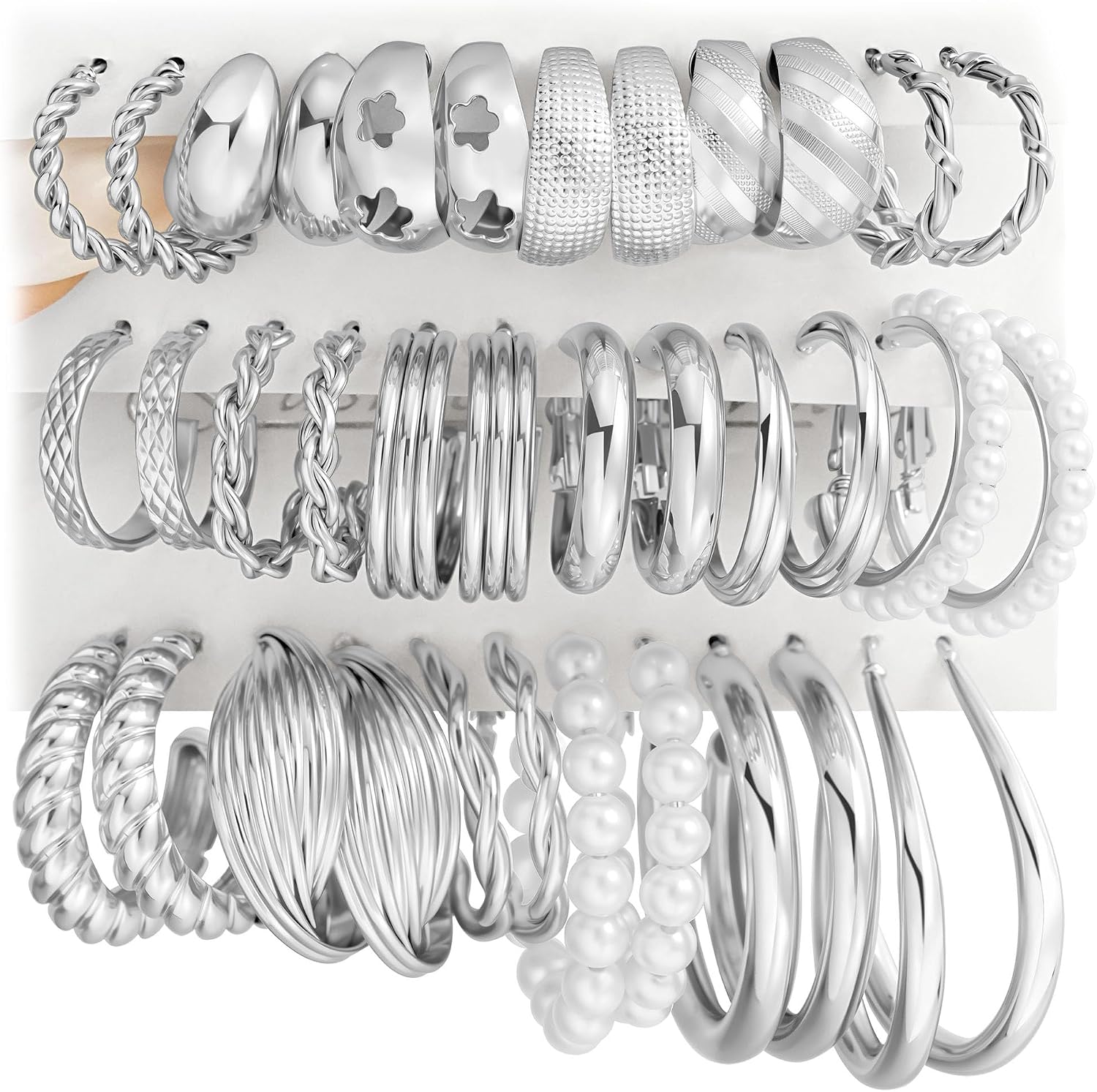 18 Pairs Assorted Gold Finish - Image 16