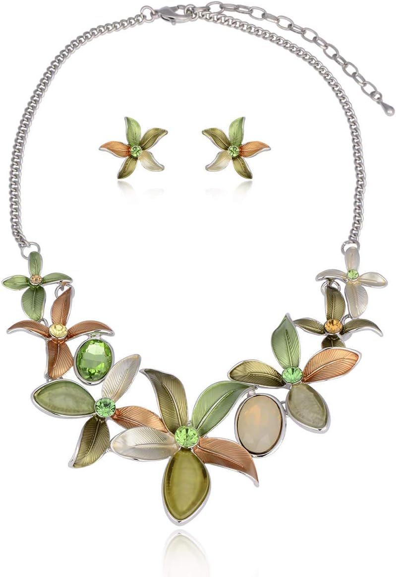 Green Floral Jewellery Set - Image 33