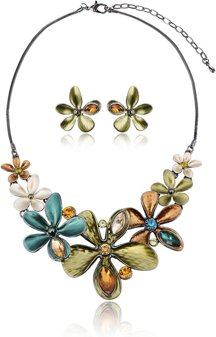 Green Floral Jewellery Set - Image 20
