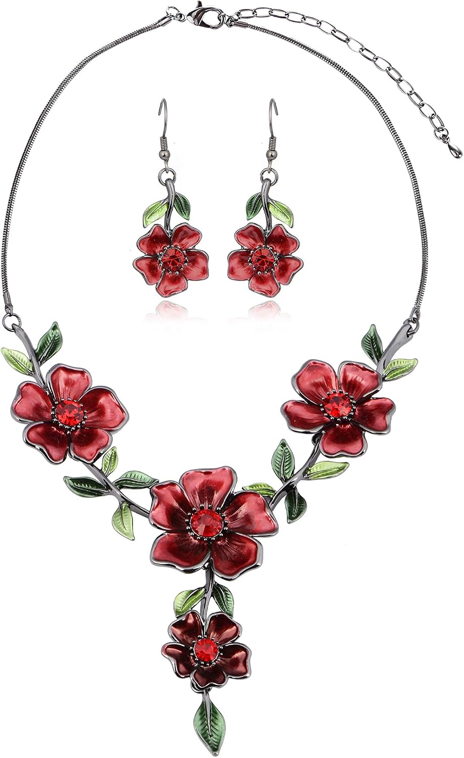 Green Floral Jewellery Set - Image 35