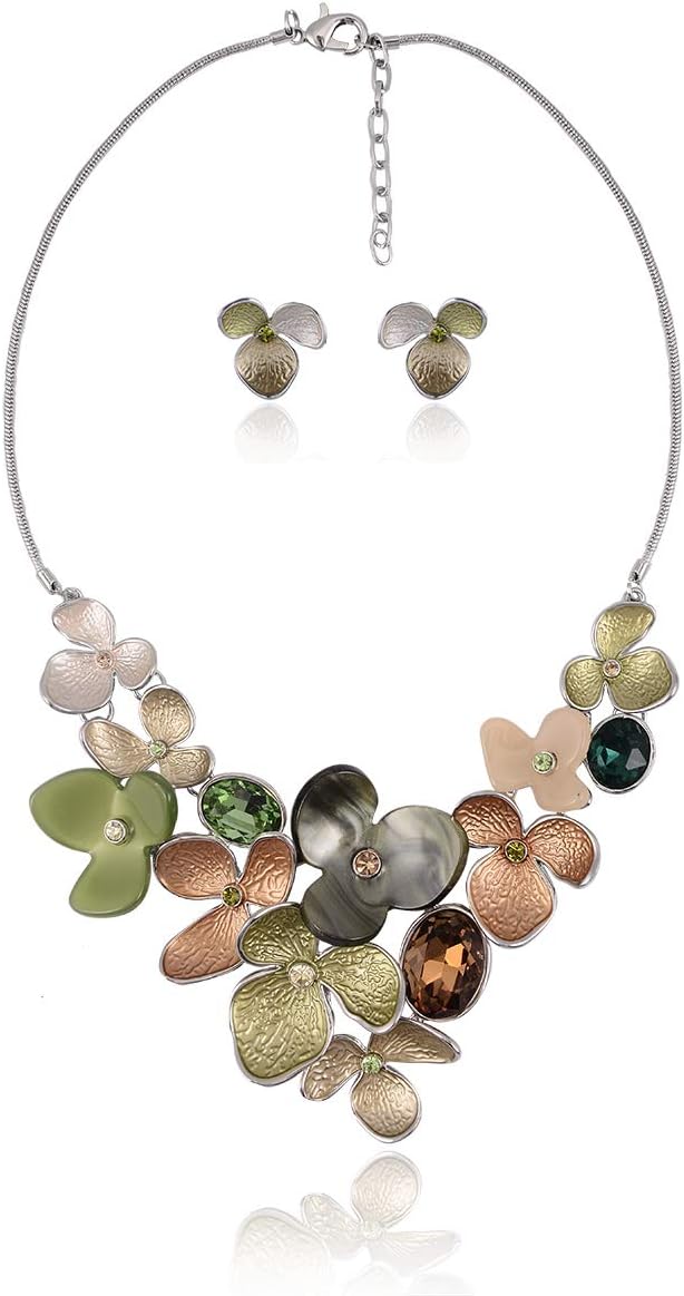 Green Floral Jewellery Set - Image 32