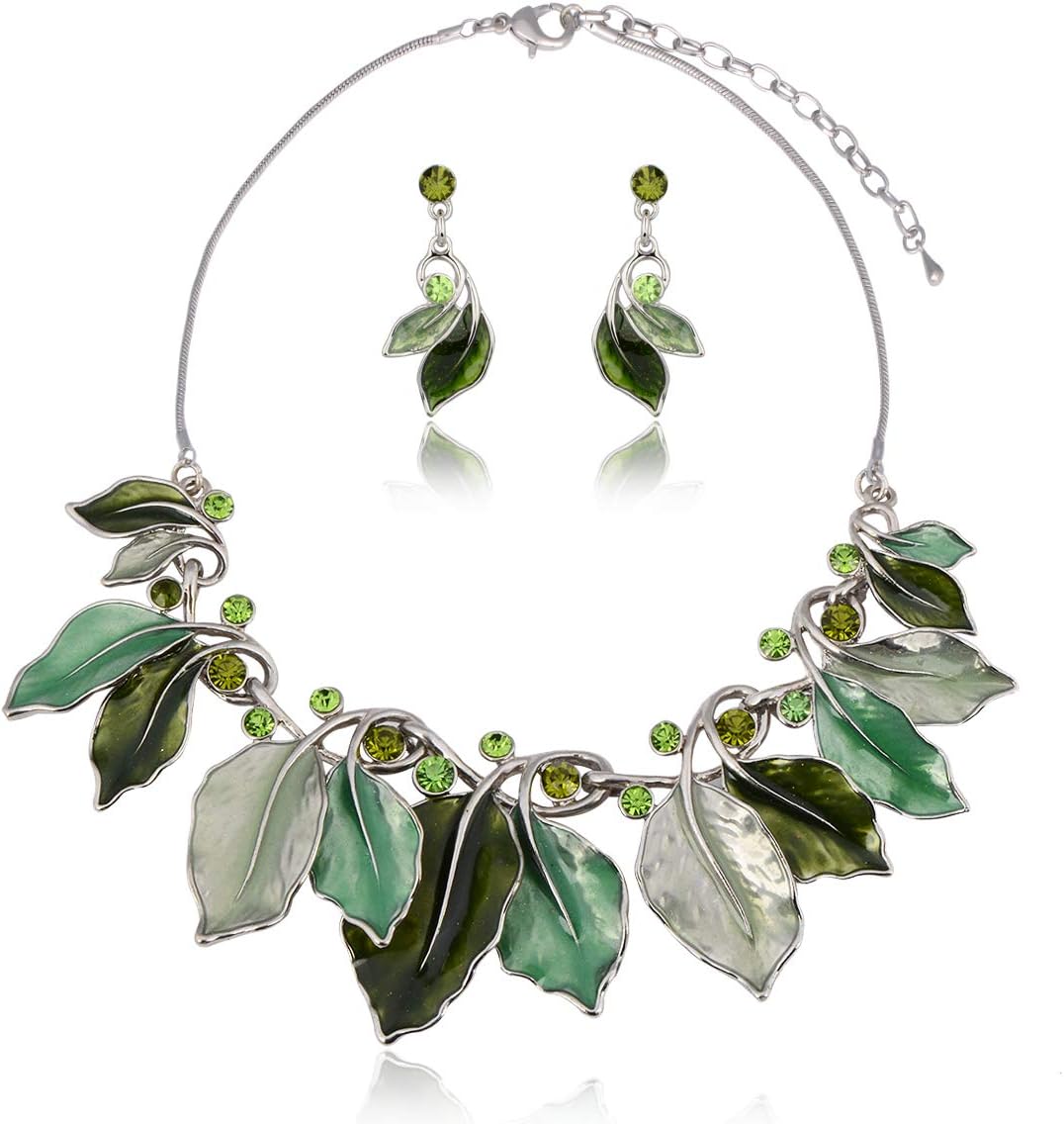 Green Floral Jewellery Set - Image 11