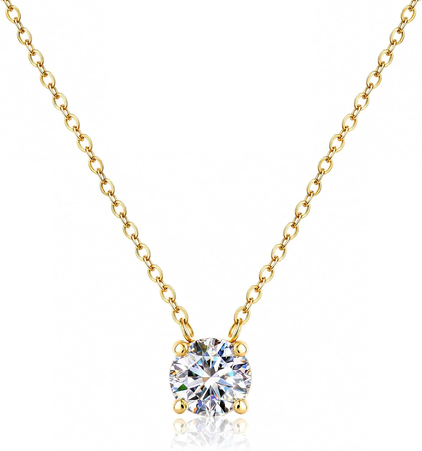 Cubic Zirconia Solitaire Pendant - Image 10