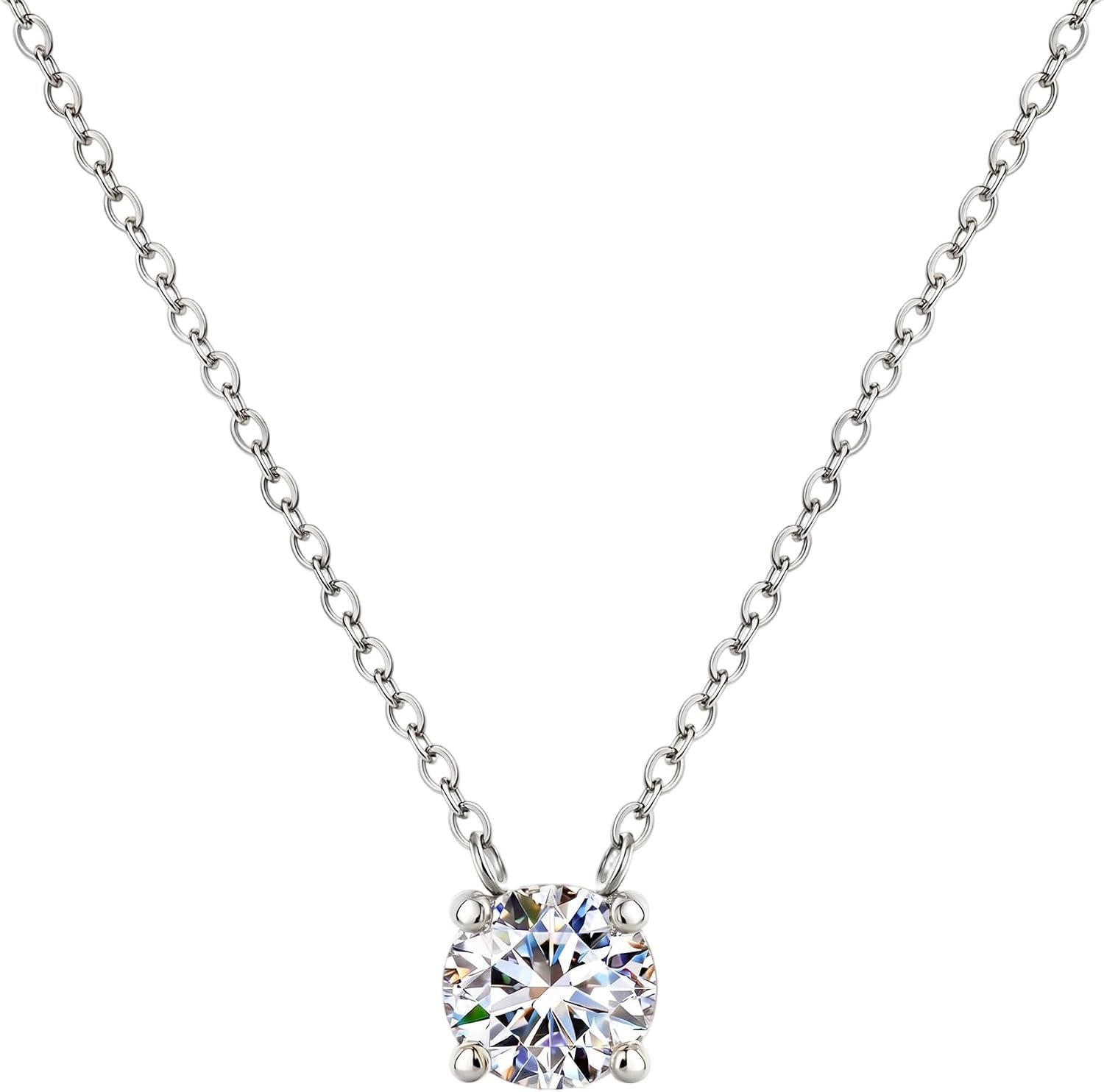 Cubic Zirconia Solitaire Pendant