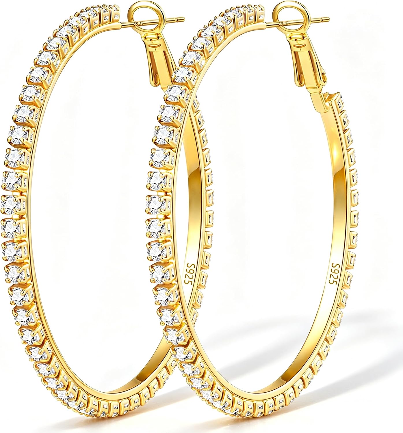 Gold Plated Cubic Zirconia Hoop - Image 11