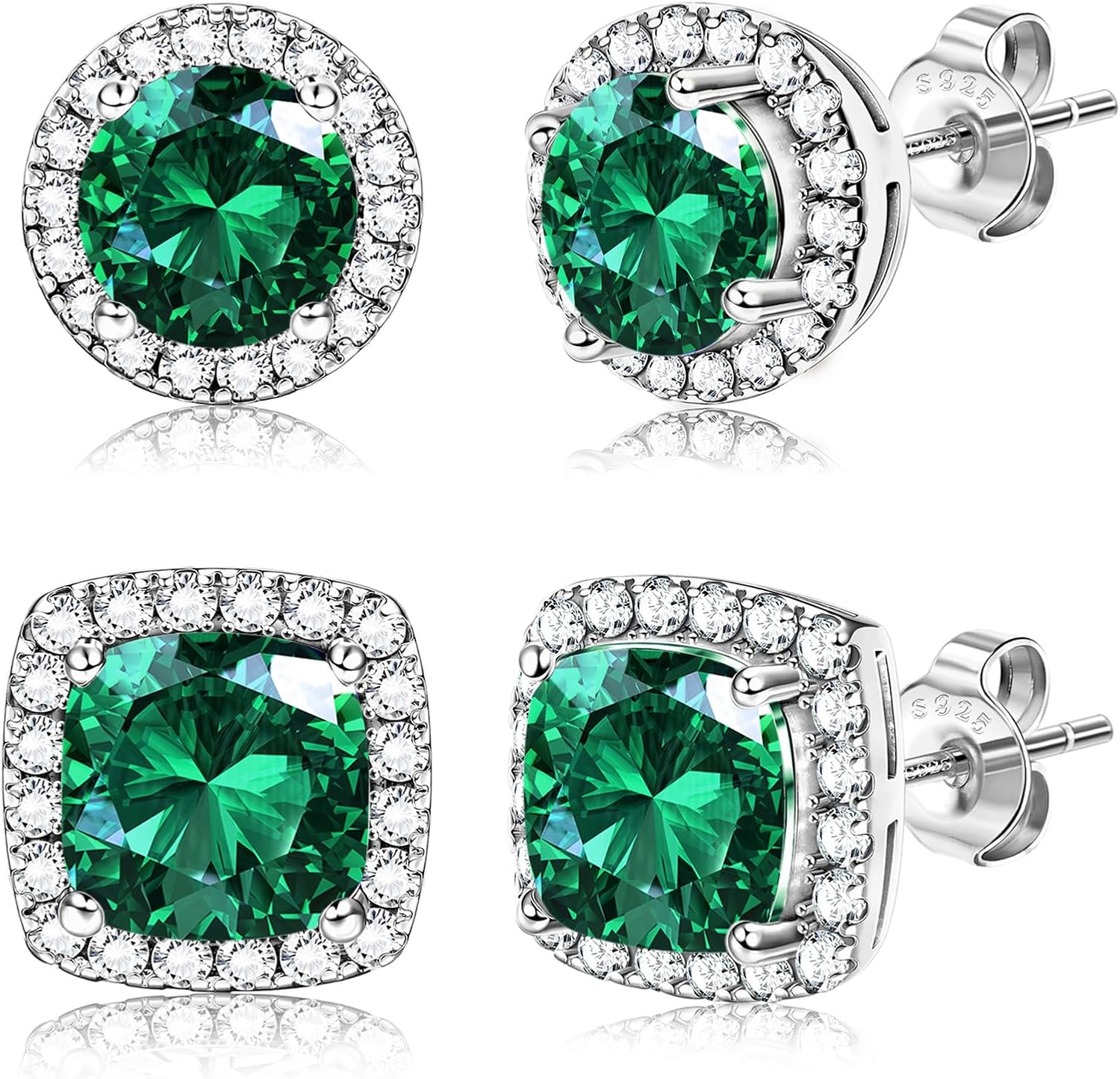 Halo Clear Stone Earrings - Image 10