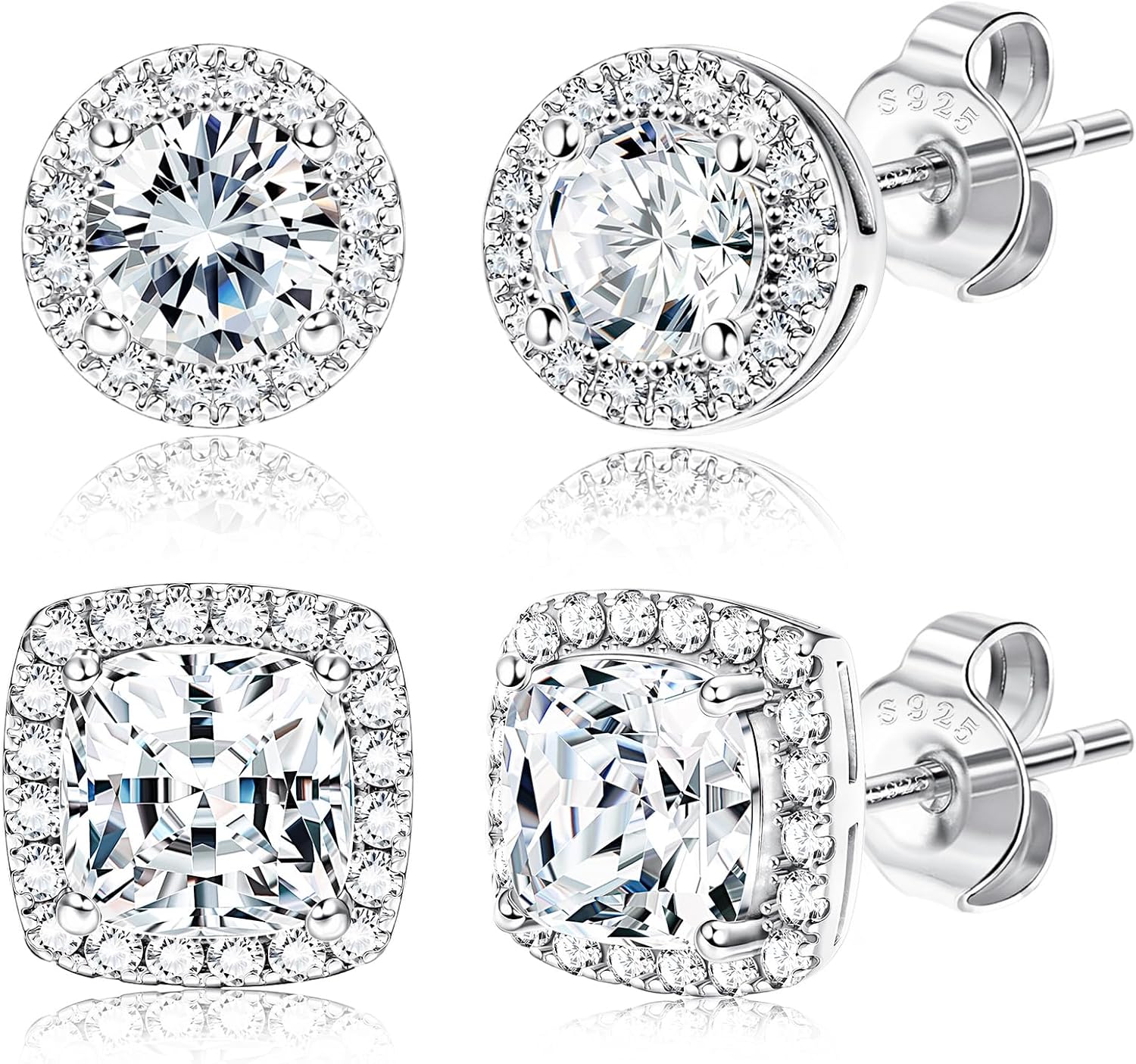Halo Clear Stone Earrings - Image 19