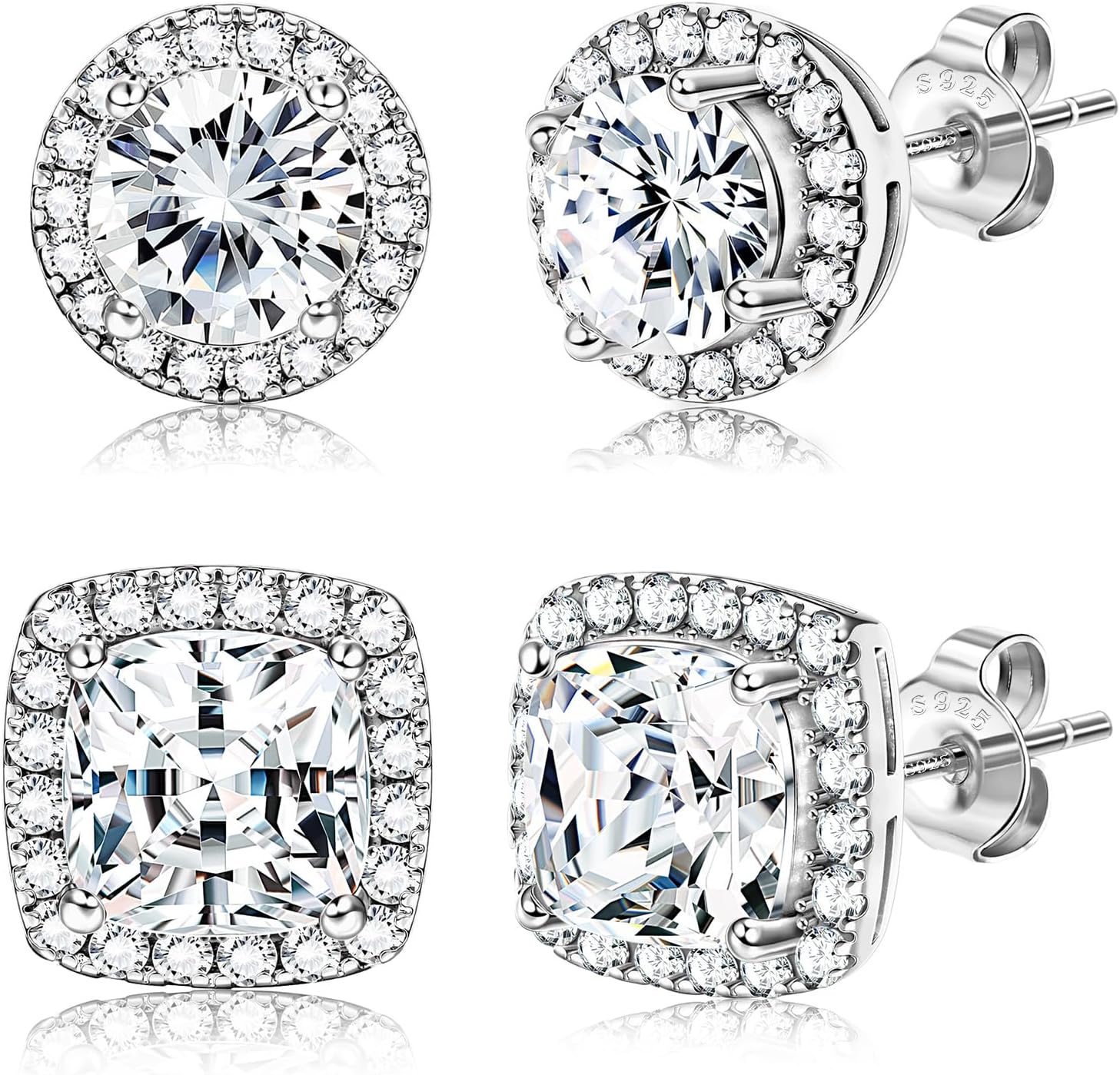 Halo Clear Stone Earrings