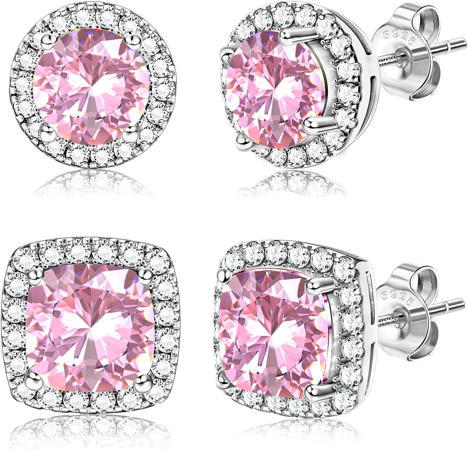 Halo Clear Stone Earrings - Image 12