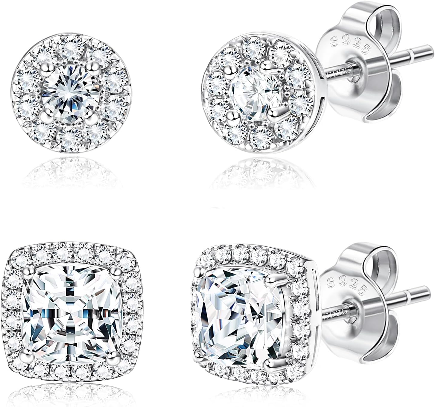 Halo Clear Stone Earrings - Image 18