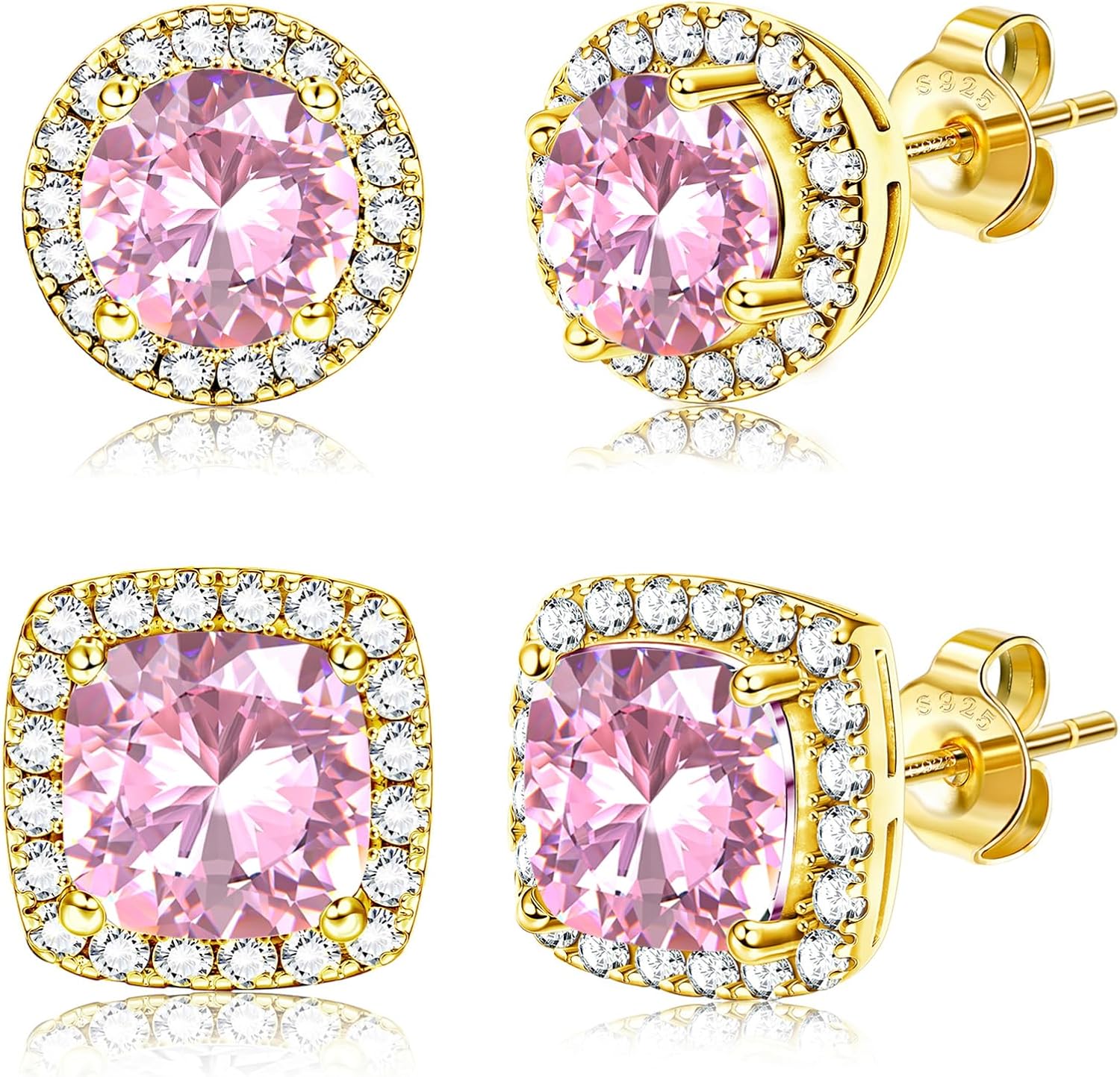 Halo Clear Stone Earrings - Image 17