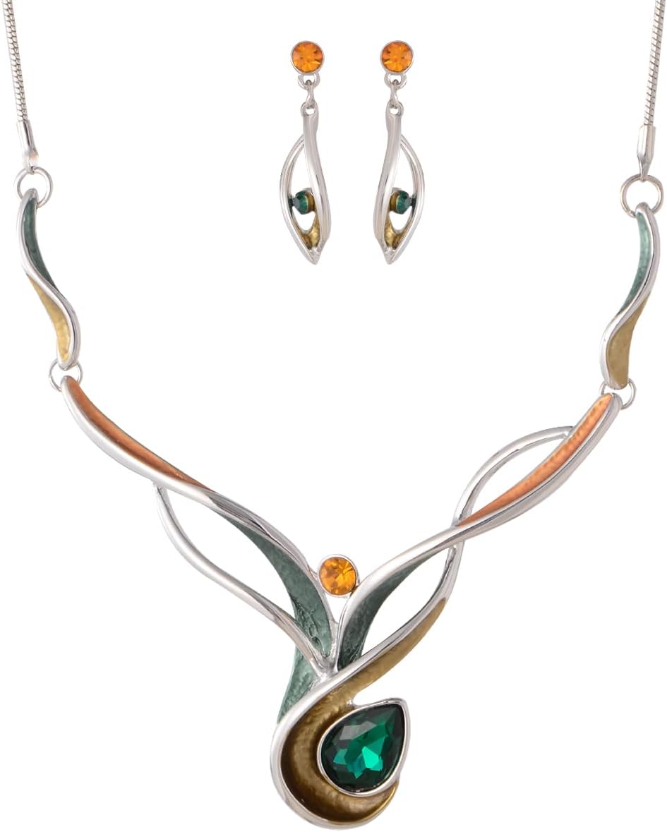 Multi-Tone Floral Necklace and - Image 28