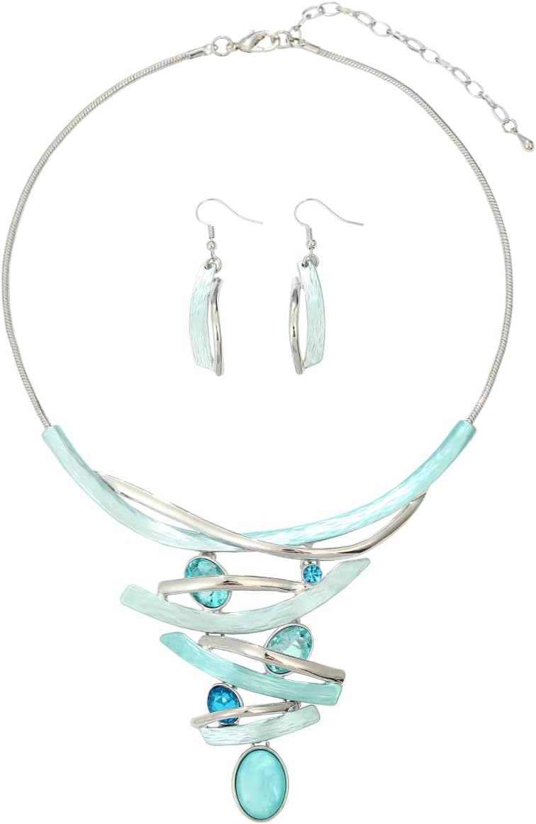 Multi-Tone Floral Necklace and - Image 22