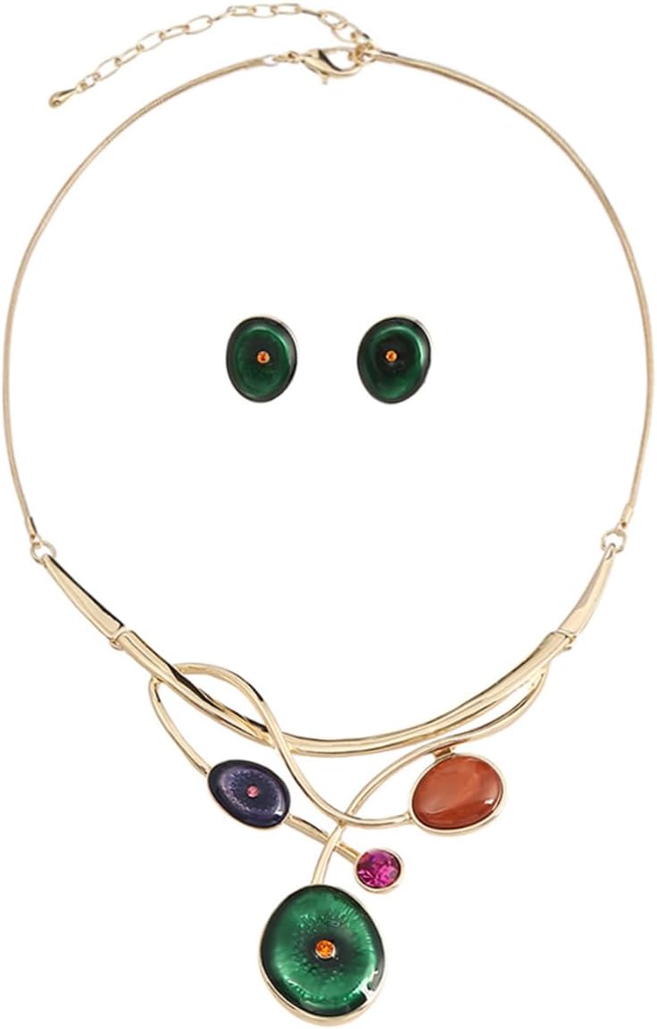 Multi-Tone Floral Necklace and - Image 20