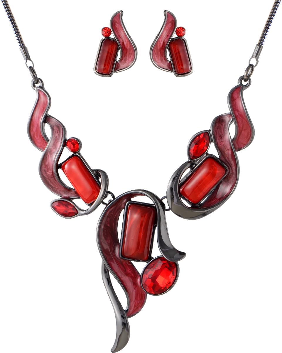 Red Petal Jewellery Set - Image 23