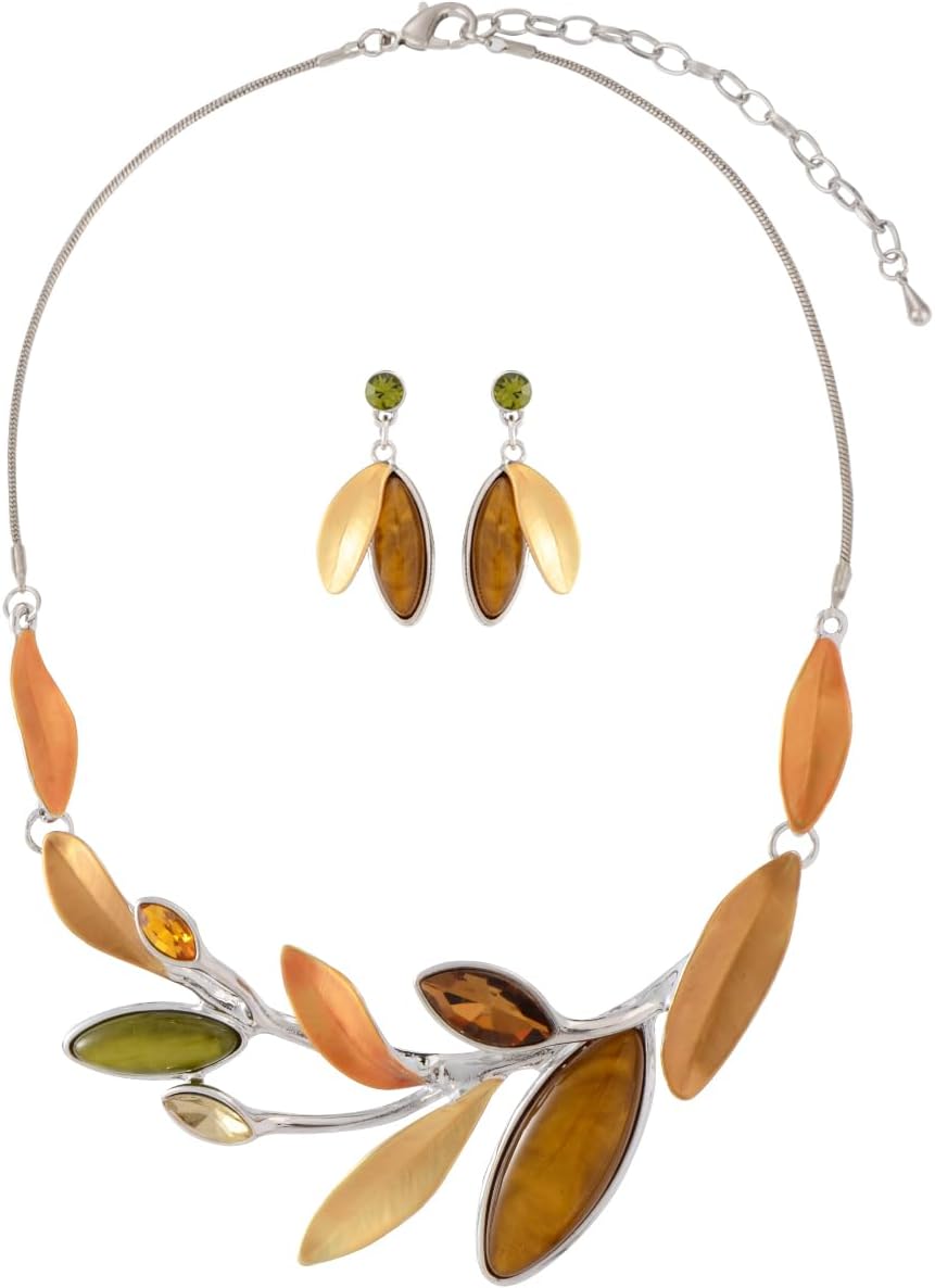 Blue Leaf Motif Jewellery Set - Image 24