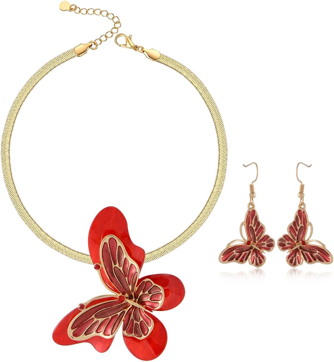 Blue Leaf Motif Jewellery Set - Image 33