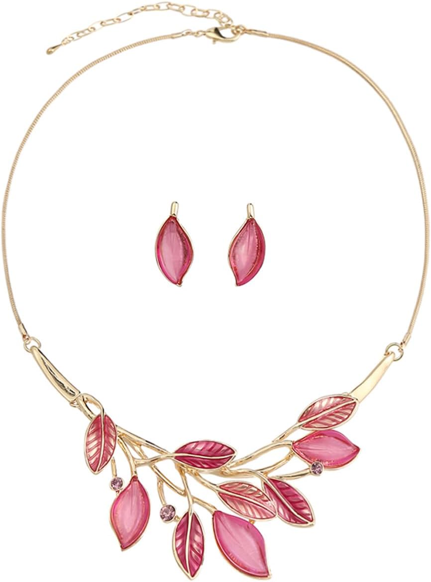 Blue Leaf Motif Jewellery Set - Image 15