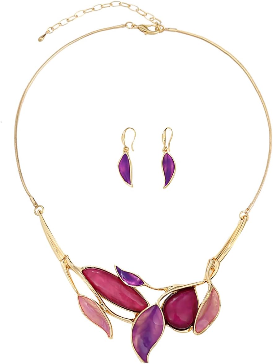 Blue Leaf Motif Jewellery Set - Image 31