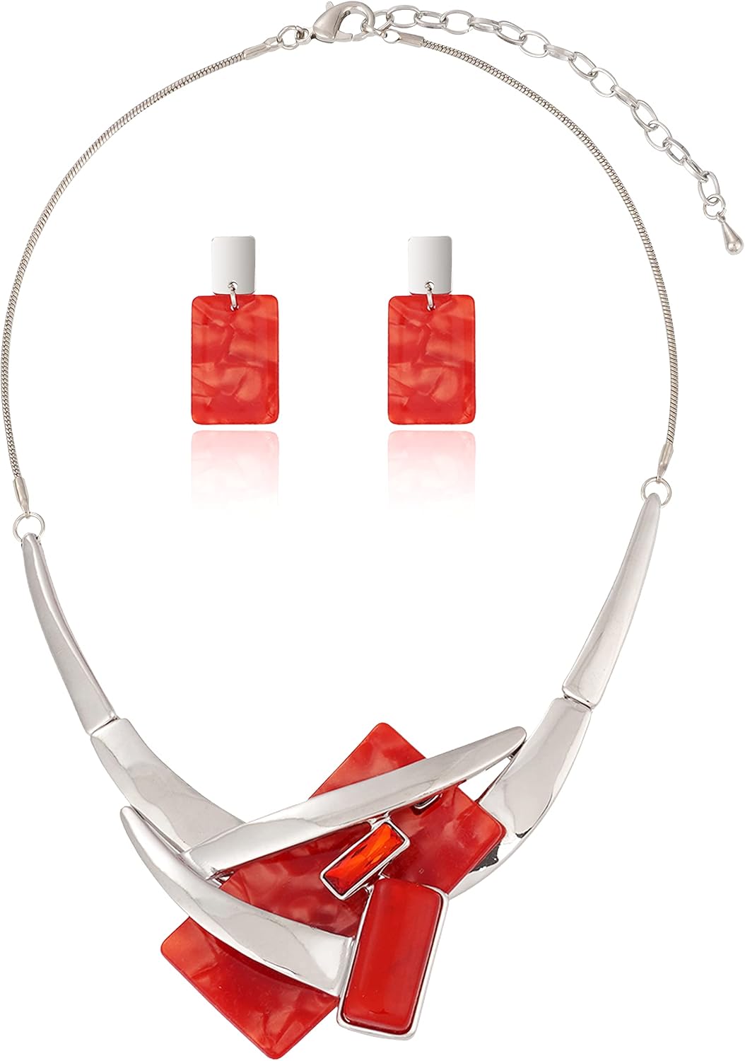 Blue Leaf Motif Jewellery Set - Image 35