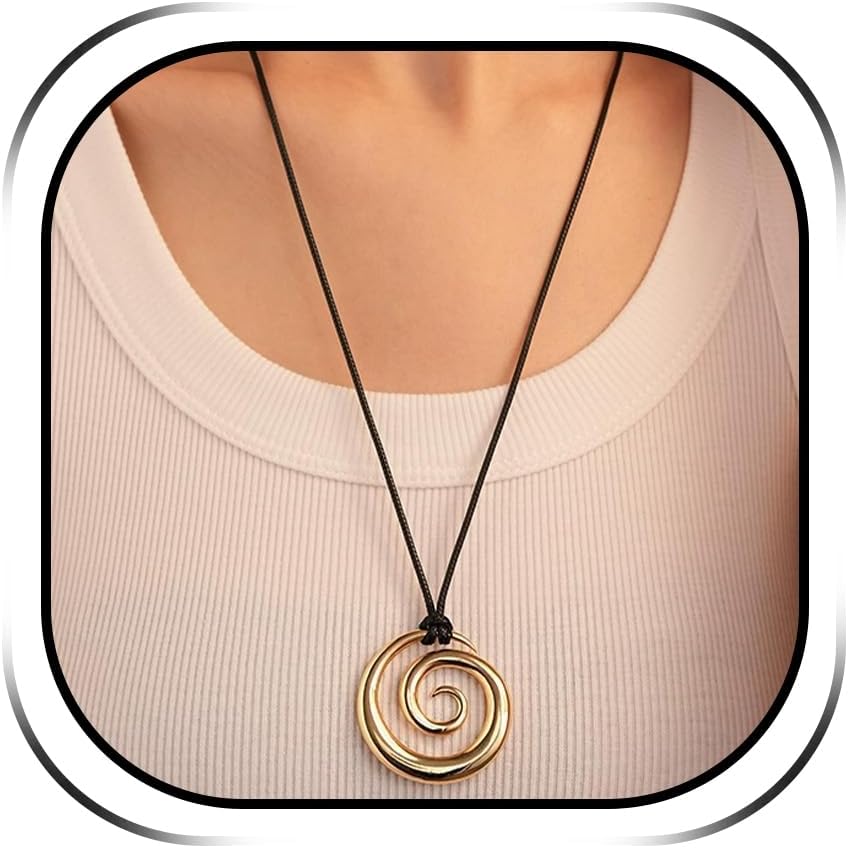 Abstract Gold Tone Necklace - Image 9