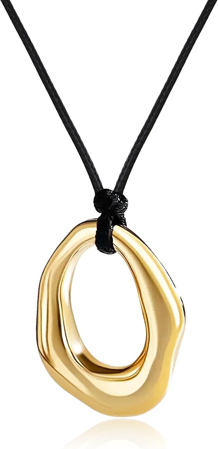 Abstract Gold Tone Necklace