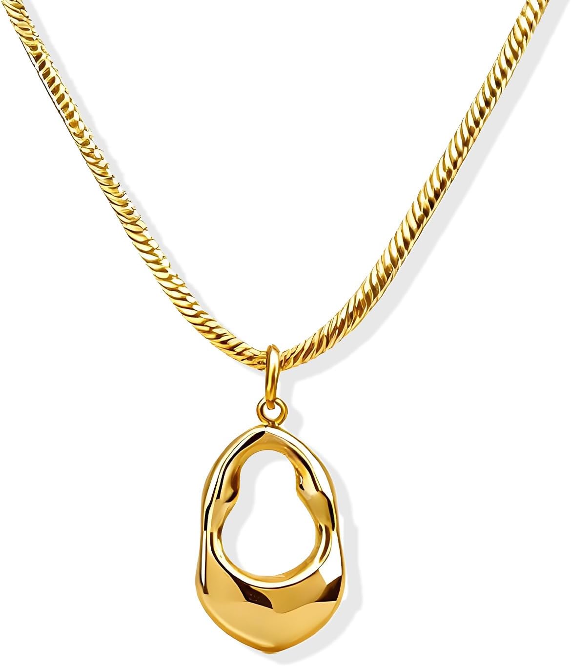 Abstract Gold Tone Necklace - Image 19