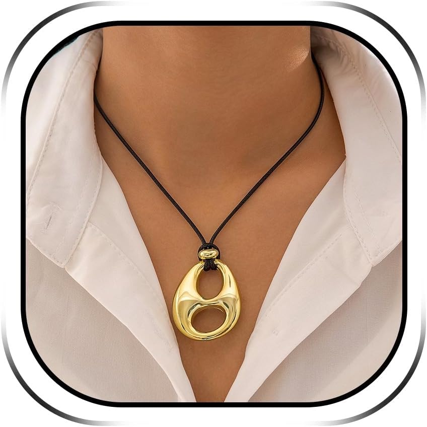 Abstract Gold Tone Necklace - Image 13