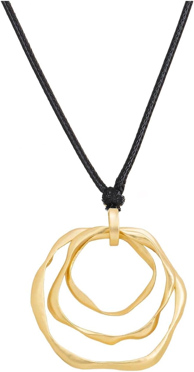 Abstract Gold Tone Necklace - Image 11