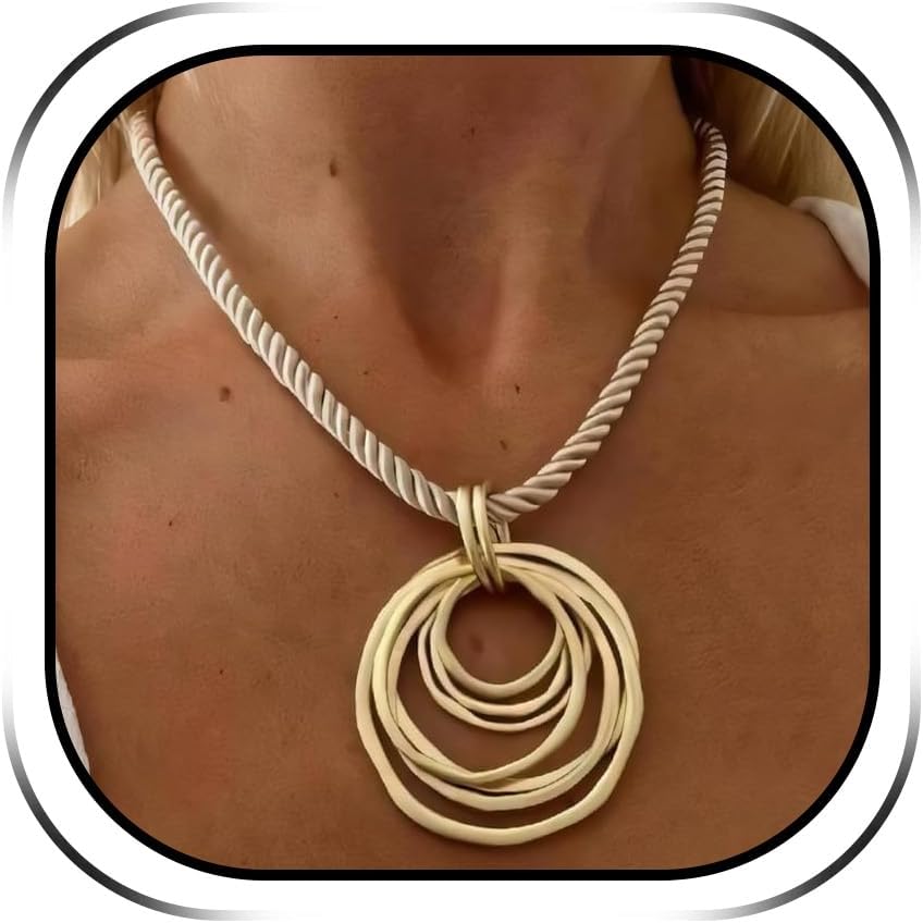 Abstract Gold Tone Necklace - Image 30