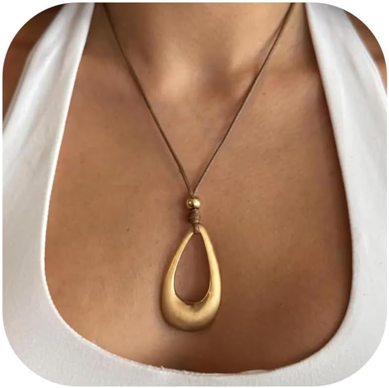 Abstract Gold Tone Necklace - Image 17