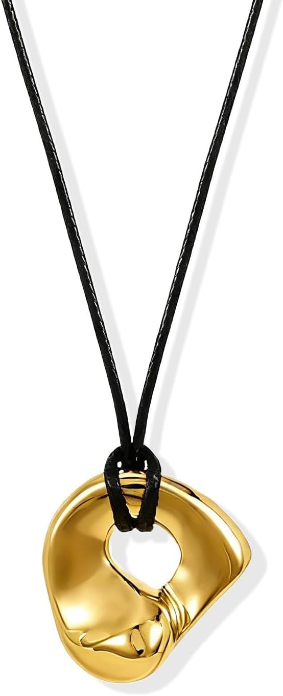 Abstract Gold Tone Necklace - Image 16