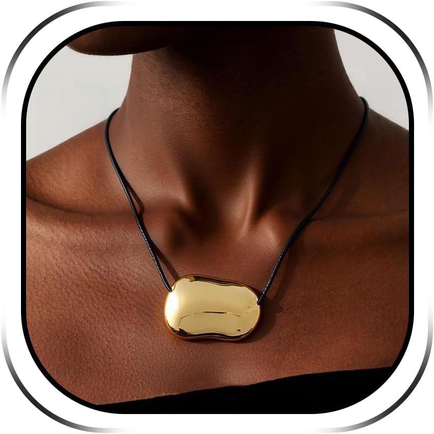 Abstract Gold Tone Necklace - Image 12
