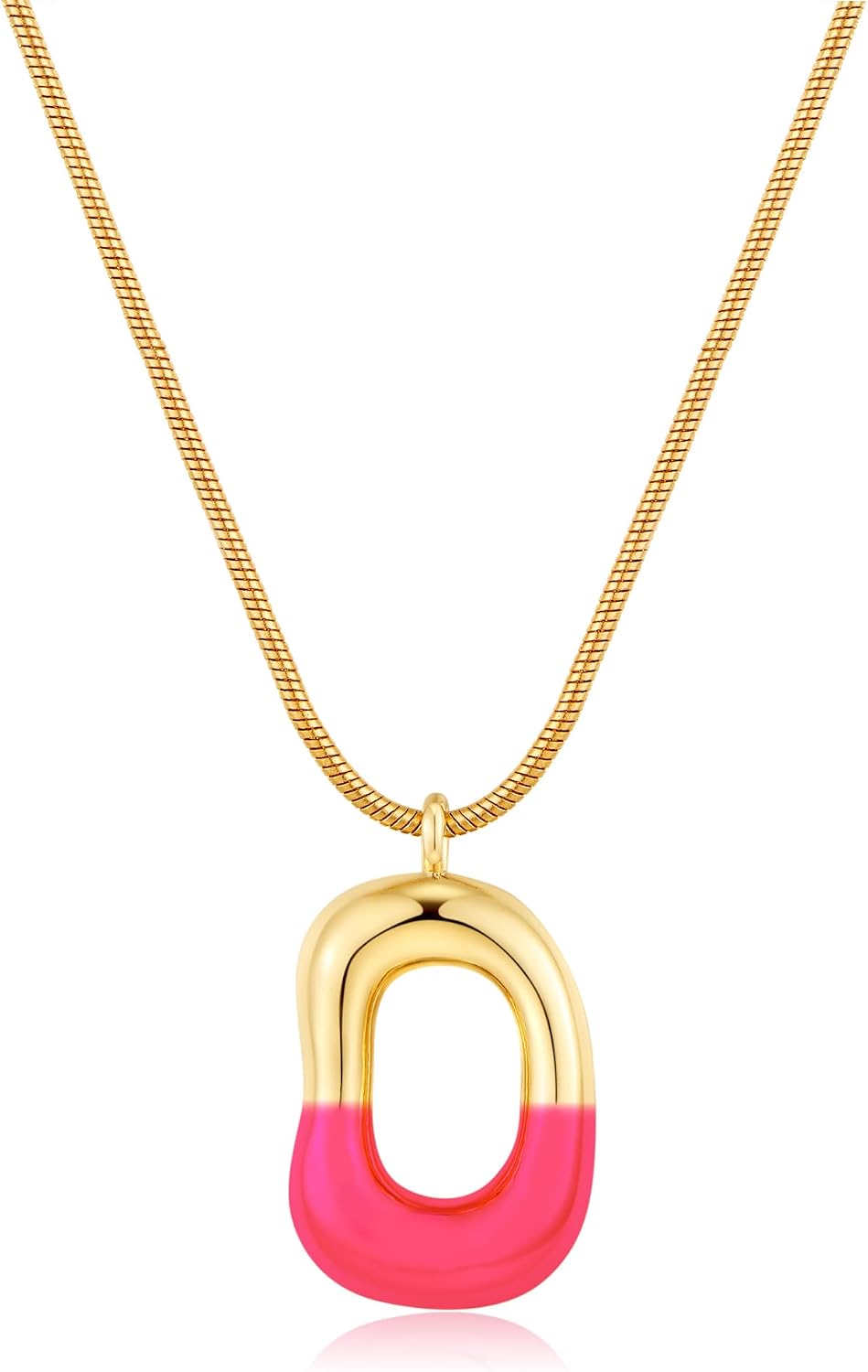 Gold Tone Abstract Pendant Snake - Image 13