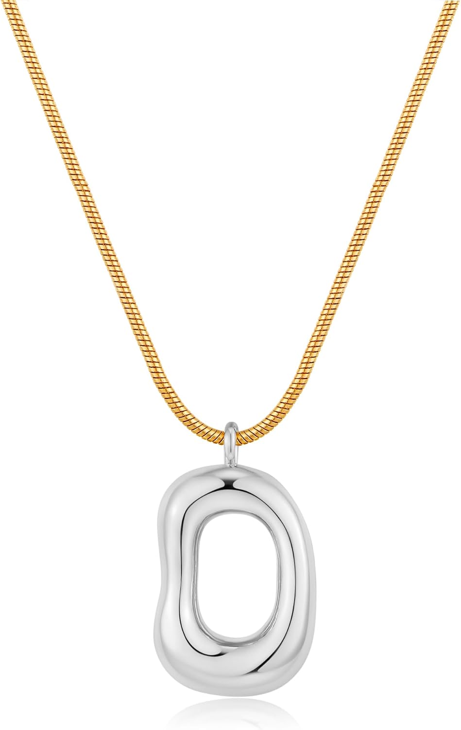 Gold Tone Abstract Pendant Snake - Image 10