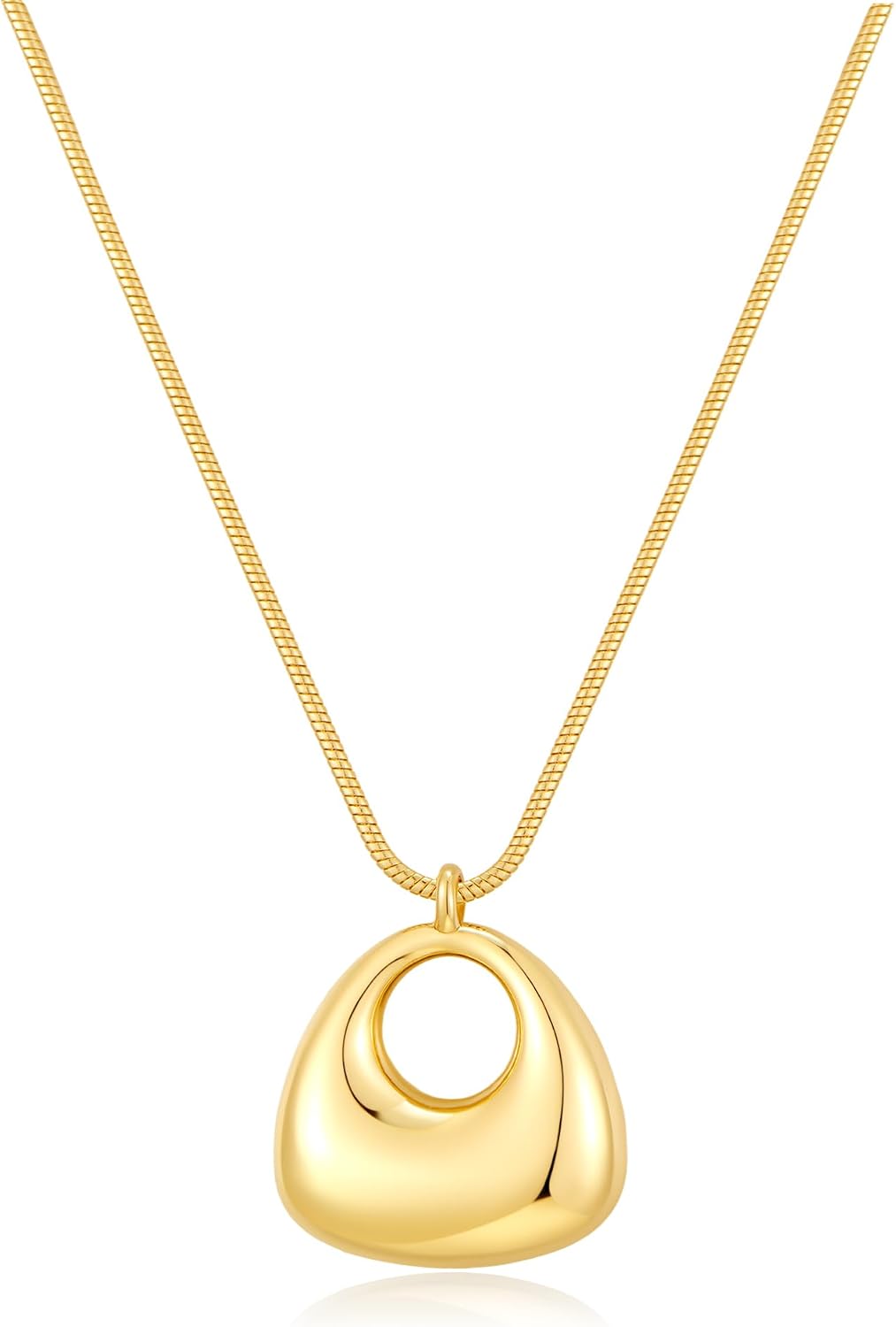 Gold Tone Abstract Pendant Snake - Image 18