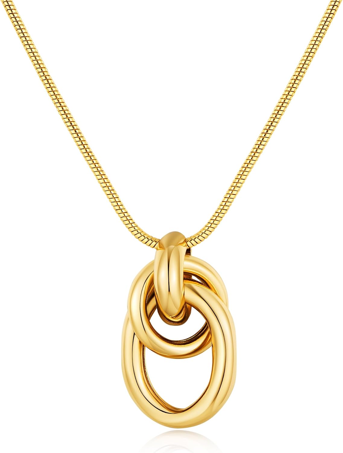 Gold Tone Abstract Pendant Snake - Image 12