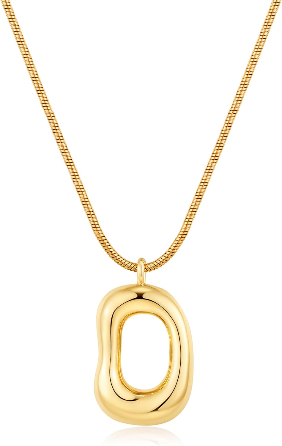Gold Tone Abstract Pendant Snake
