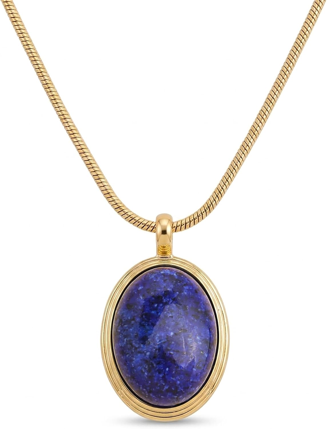 Gold Tone Oval Stone Necklace - Image 10
