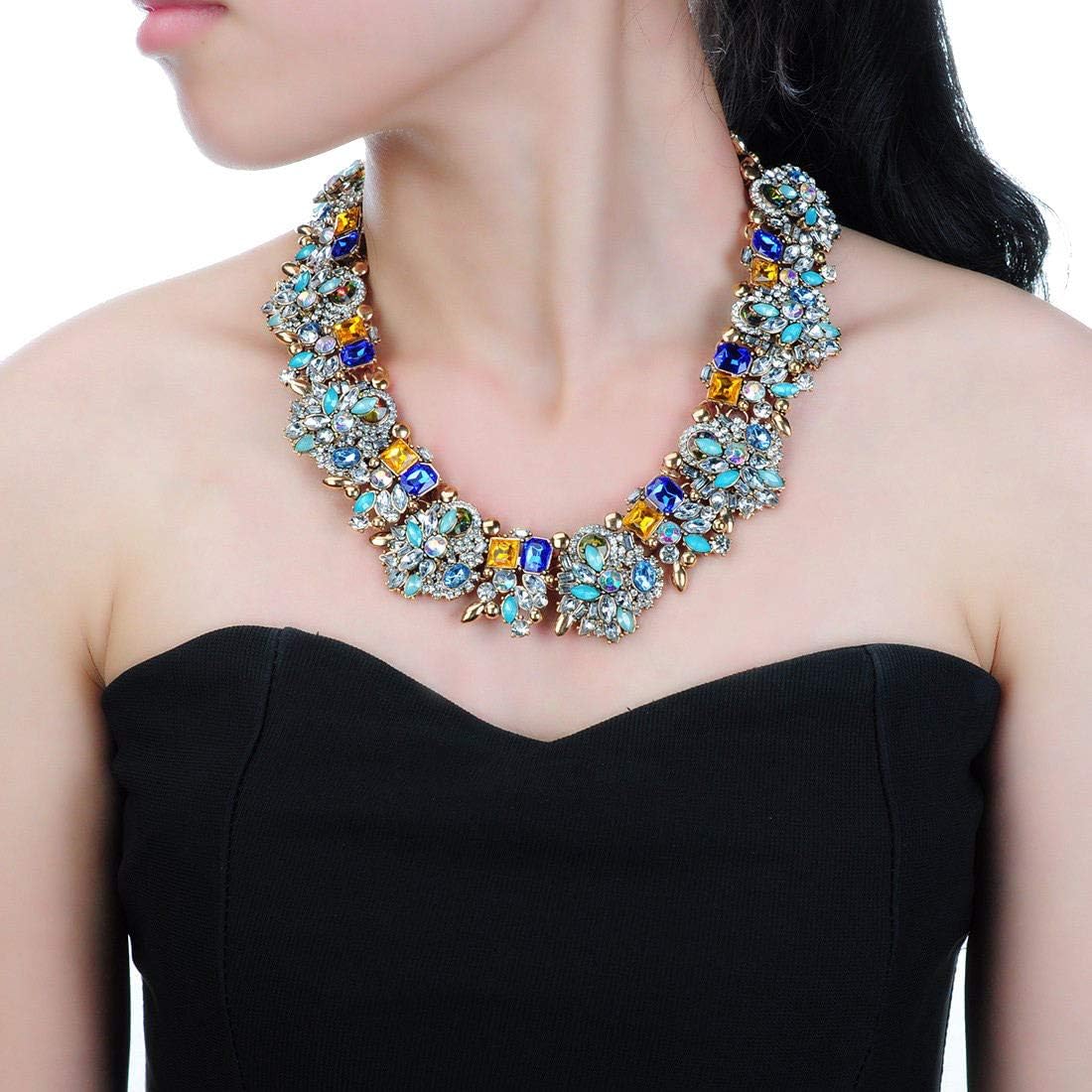 Multi-color Stone Necklace Set