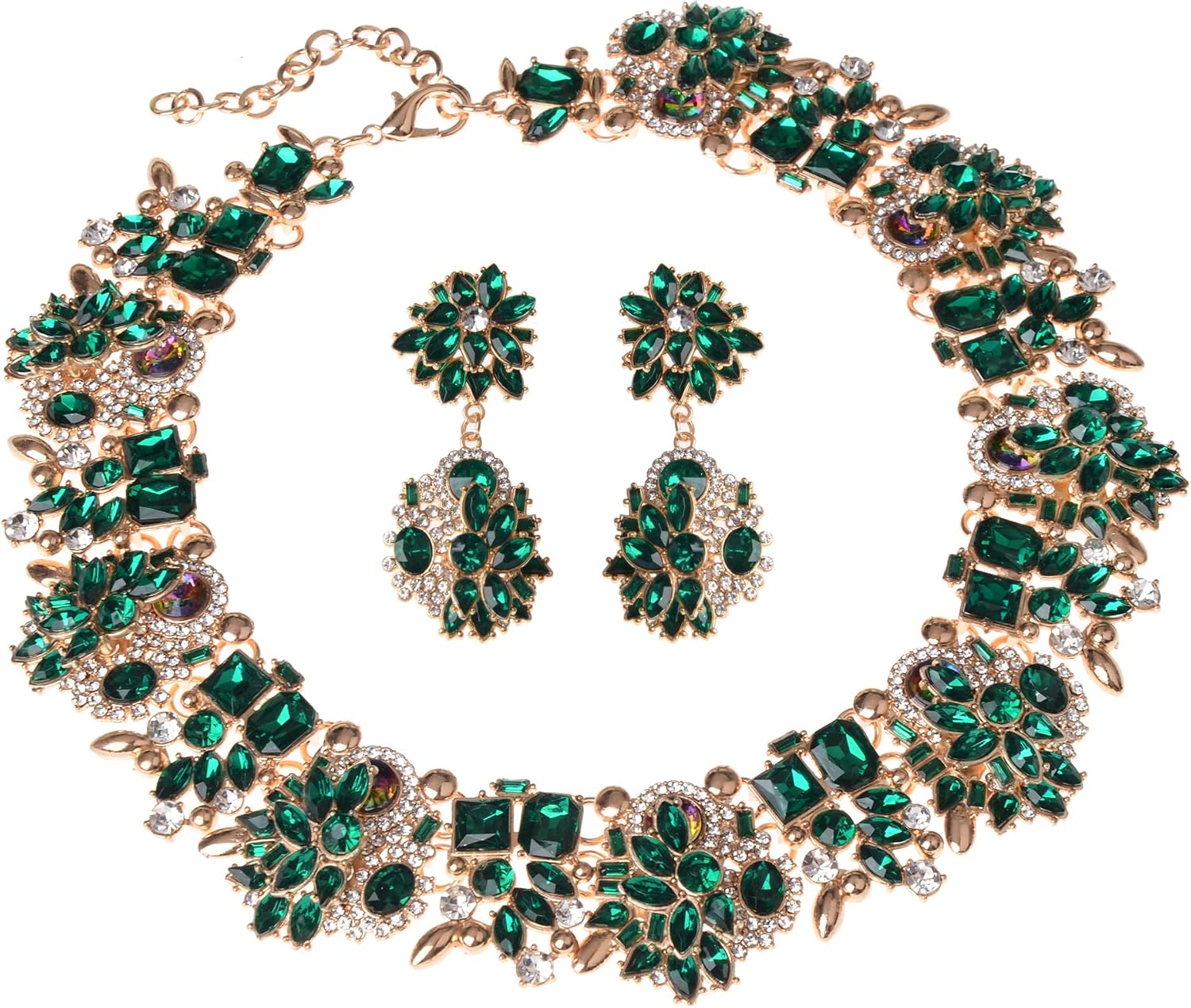 Multi-color Stone Necklace Set - Image 9